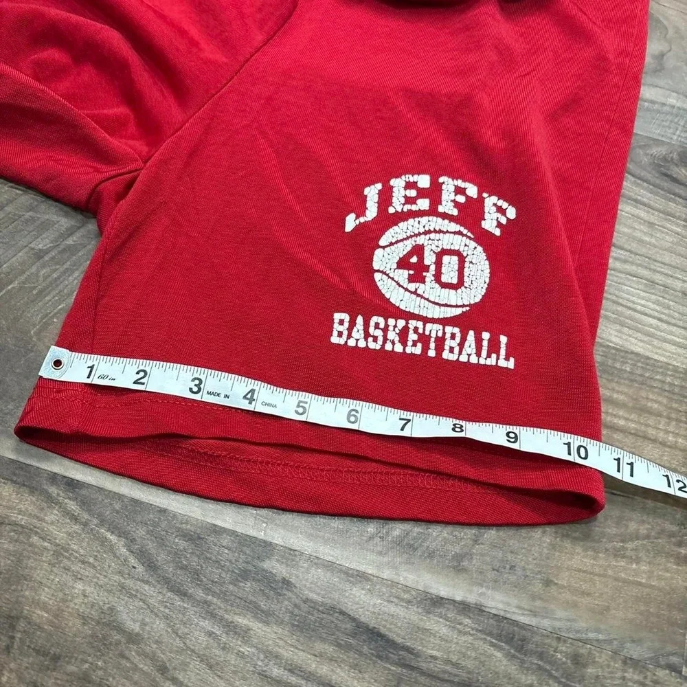 Vintage Y2K Champion Red Basketball Shorts High School USA 70s 80s Large